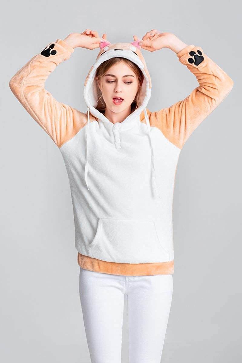 Shiba Inu Dog Cartoon Hoodie