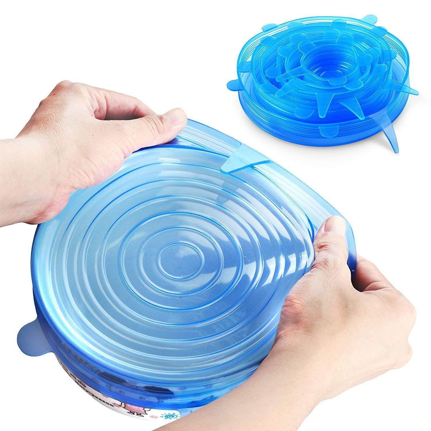 Silicone Stretch Deksels (6 stuks)