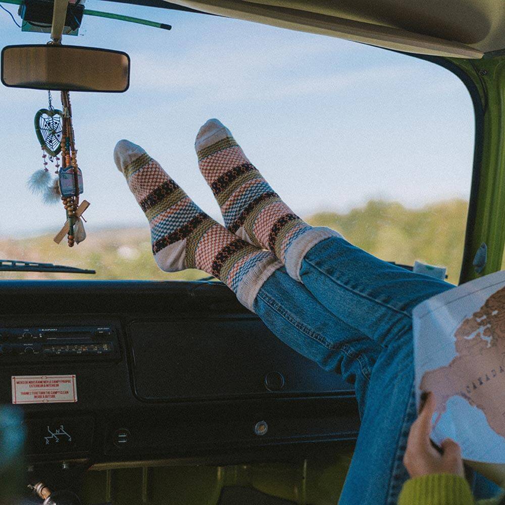 4 Paar Vintage Warme Sokken