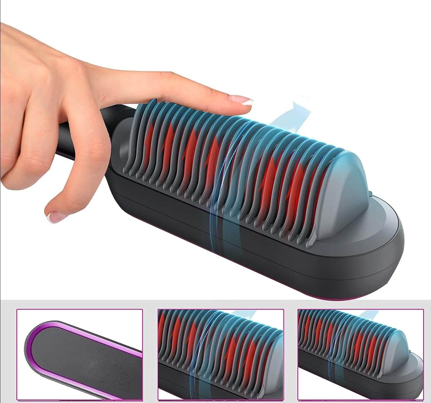 Haar stijltang Borstel Verwarmde Kam