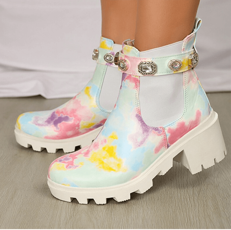 Tie Dye Enkellaarsjes