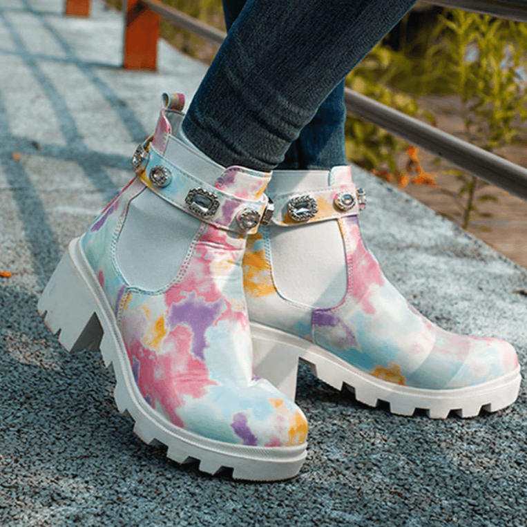 Tie Dye Enkellaarsjes