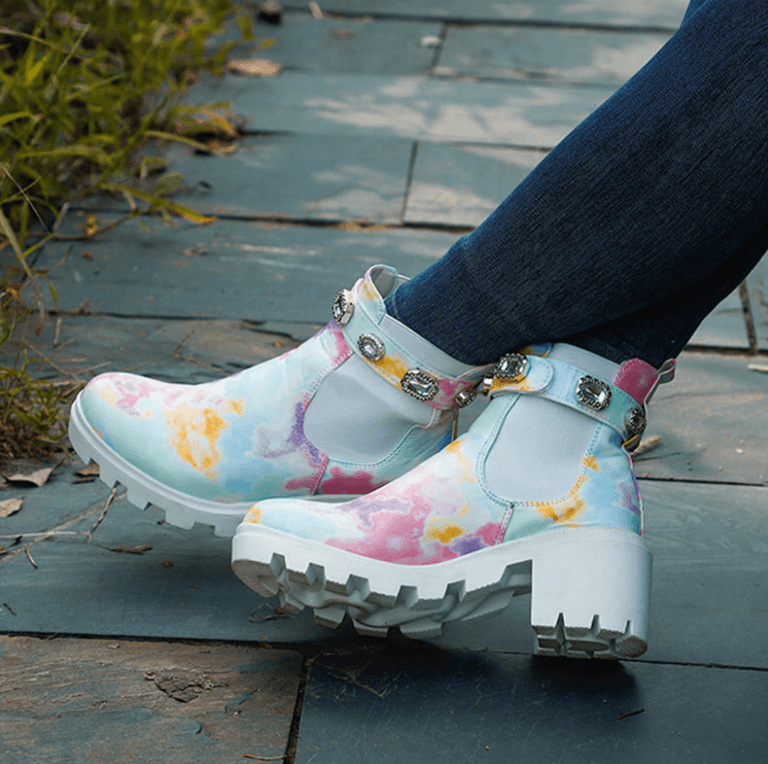 Tie Dye Enkellaarsjes