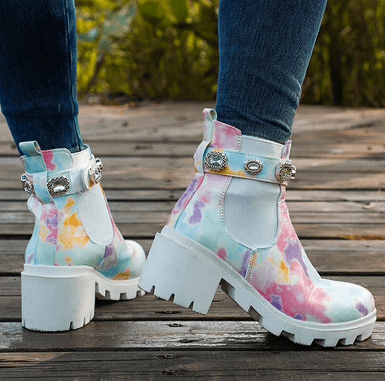Tie Dye Enkellaarsjes