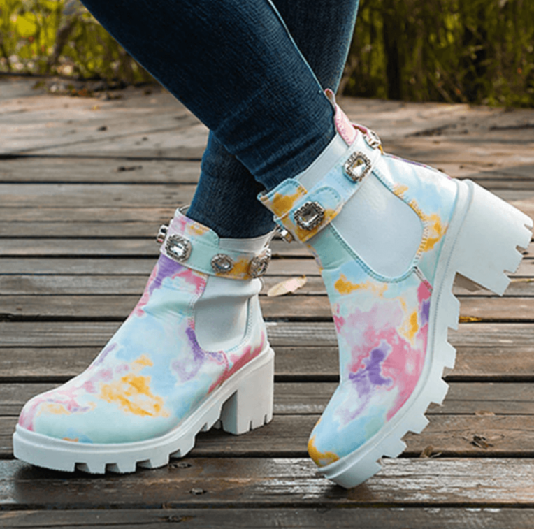 Tie Dye Enkellaarsjes