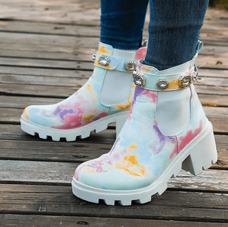 Tie Dye Enkellaarsjes