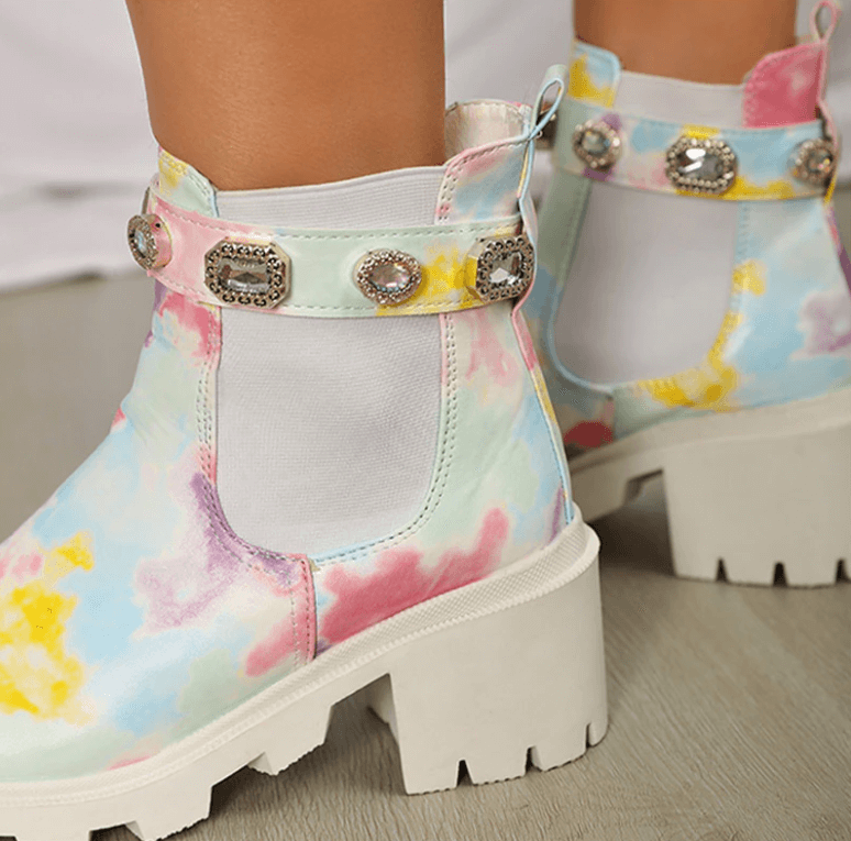Tie Dye Enkellaarsjes