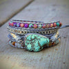 Helende Turquoise Beschermings Wikkel Armband