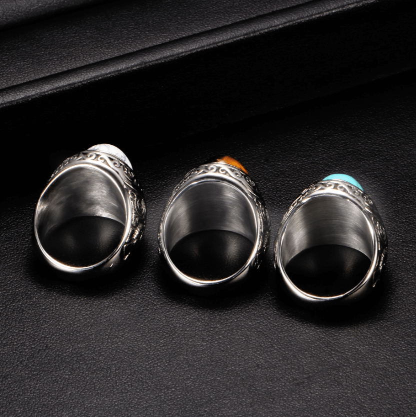 Mannen Vintage Turquoise Stone Ring