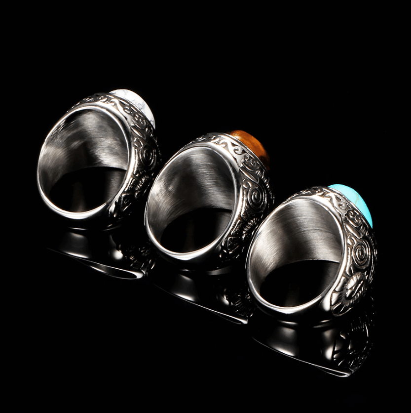 Mannen Vintage Turquoise Stone Ring