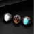 Mannen Vintage Turquoise Stone Ring