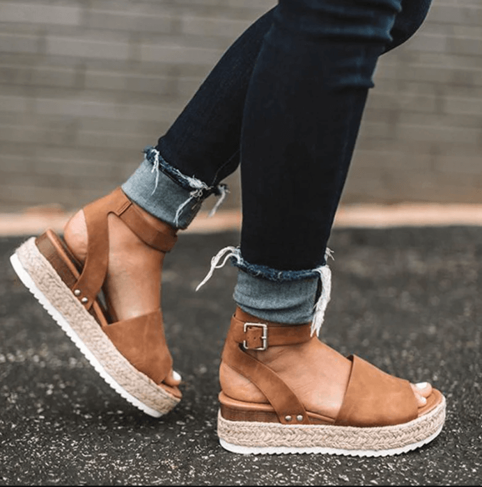 Zomer Sandalen Met Hoge Zool Voor Vrouwen