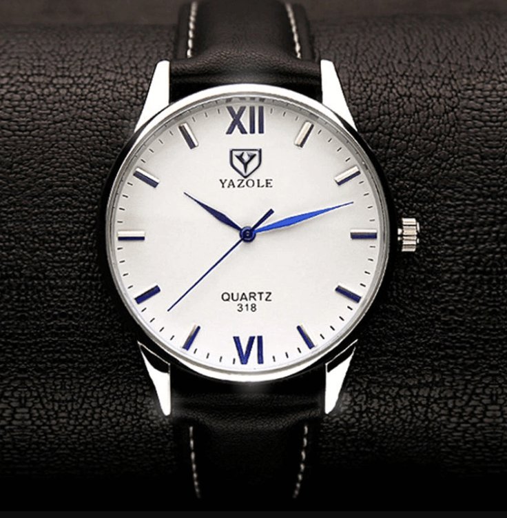 Heren Lederen Stijl Armband Polshorloge